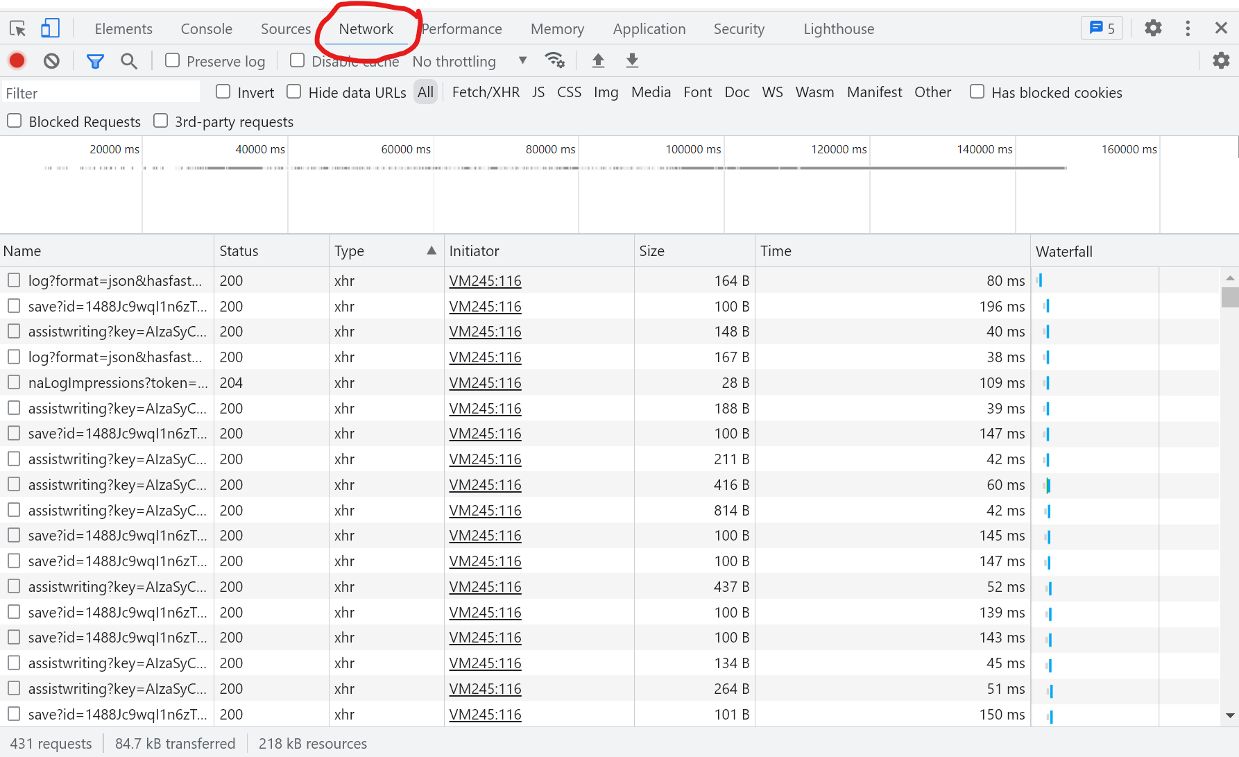 Network Tab in Dev Tools